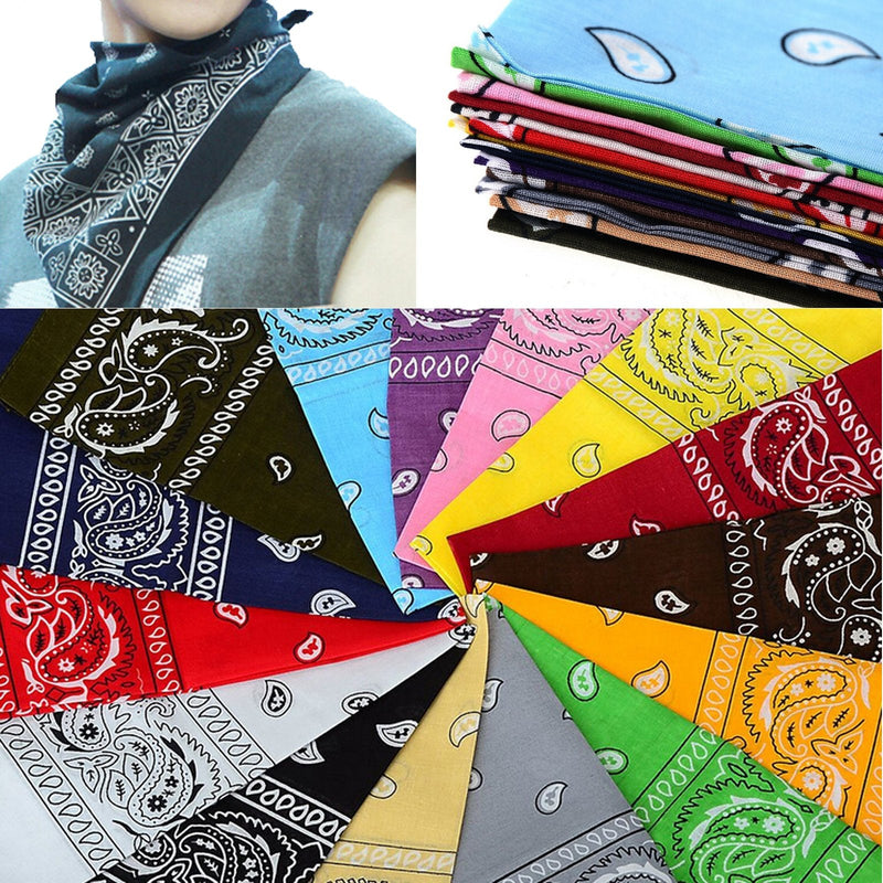 BSLINO Bandanas 24pcs 22 X 22 Inch 100% Cotton Bandana Novelty Double Sided Print Paisley Cowboy Bandana Party Favor Scarf Headband Handkerchiefs Two Dozen - BeesActive Australia