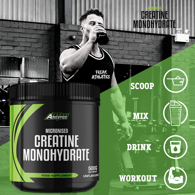 Creatine Monohydrate Powder 500g - Premium Grade Creatine Monohydrate - UK Made - Unflavoured Creatine Powder Scoop Included - BeesActive Australia