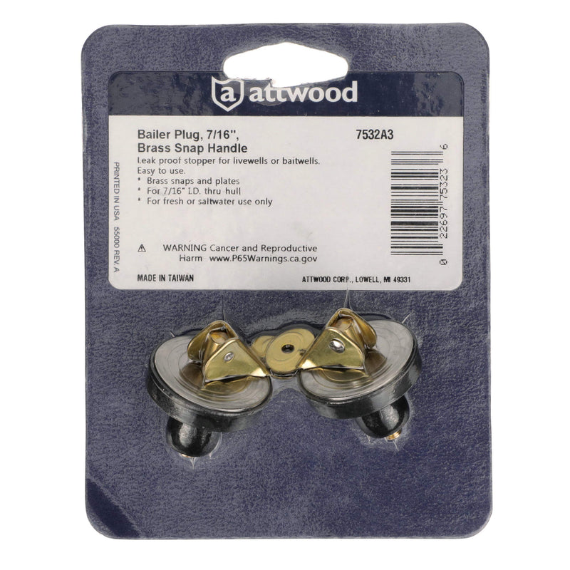 [AUSTRALIA] - attwood Livewell and Bailer Plugs- Snap-Handle One Size 