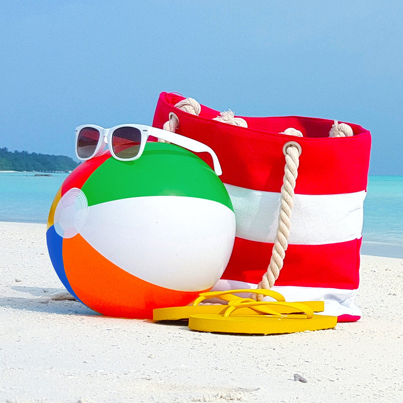 [AUSTRALIA] - 12" Rainbow Colored Party Pack Inflatable Beach Balls - Beach Pool Party Toys (12 Pack) 