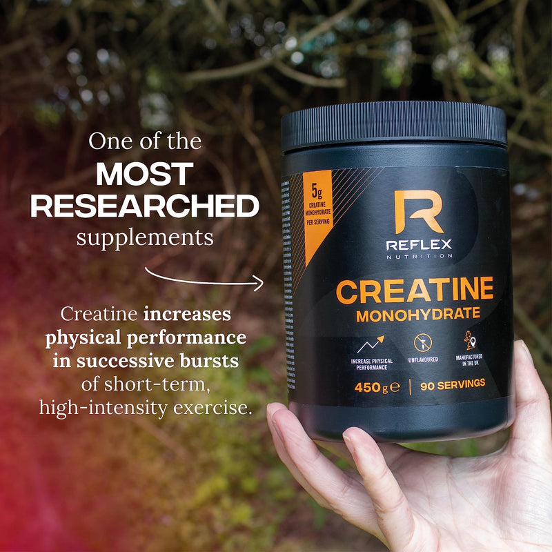 Reflex Nutrition Creatine Monohydrate, 100 Percent Creatine Monohydrate, 450g - BeesActive Australia