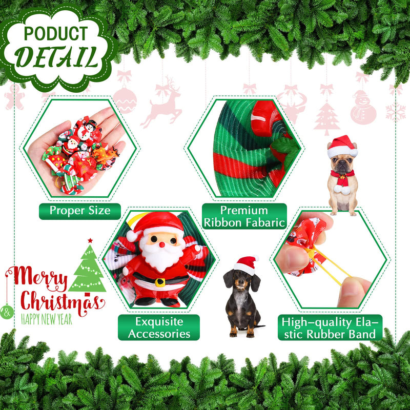 34 Pcs/ 17 Pairs Christmas Dog Bows Bowknot Dog Hair Clips Holiday Grooming Bows Puppy Christmas Bow with Rubber Bands Santa Claus Snowman Dog Topknot Bows Dog Hair Accessories for Pets Dogs Cats - BeesActive Australia