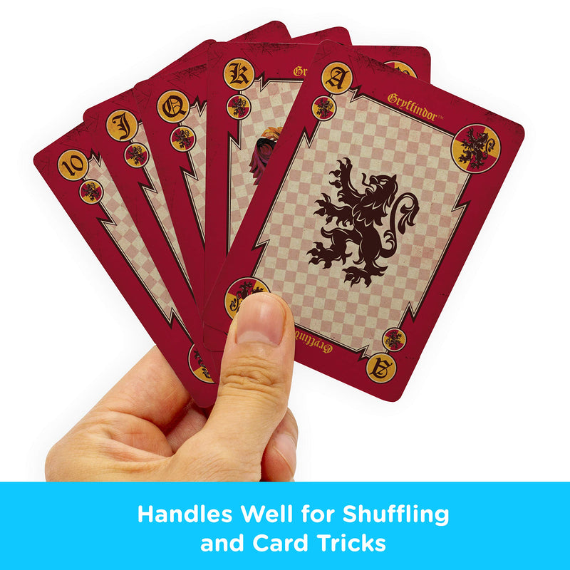 [AUSTRALIA] - AQUARIUS Harry Potter Playing Cards - House Crests Themed Deck of Cards for Your Favorite Card Games - Officially Licensed Harry Potter Merchandise & Collectibles - Poker Size with Linen Finish 