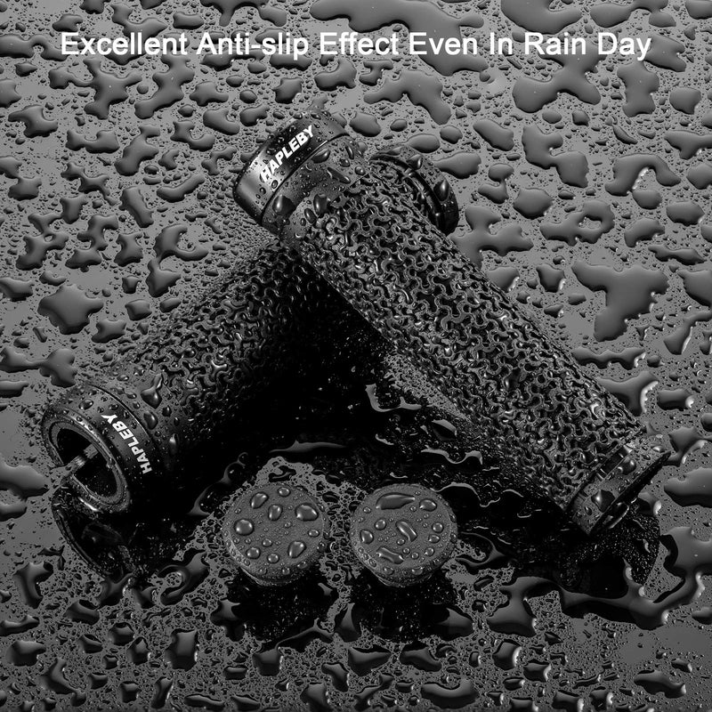 Hapleby Premium Bike Handlebar Grips, Single Lock-on Bike Grips, Professional Mountain Bicycle Handlebar Locking Grips with Anti-Slip, 2PCS Screw and 2PCS Allen Wrench for Free - BeesActive Australia