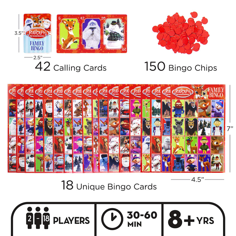 [AUSTRALIA] - Aquarius Rudolph The Red Nosed Reindeer Family Bingo, Multicolor 