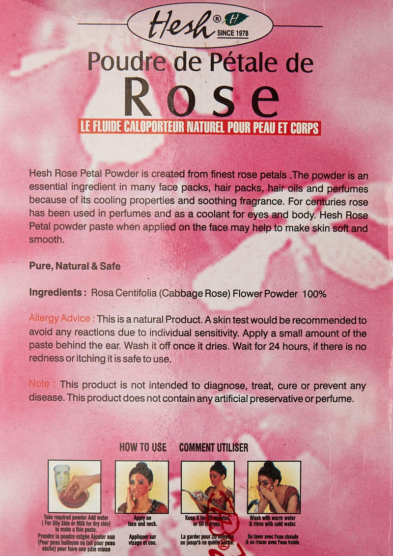 Hesh Rose petal powder Herbal 100gms - BeesActive Australia