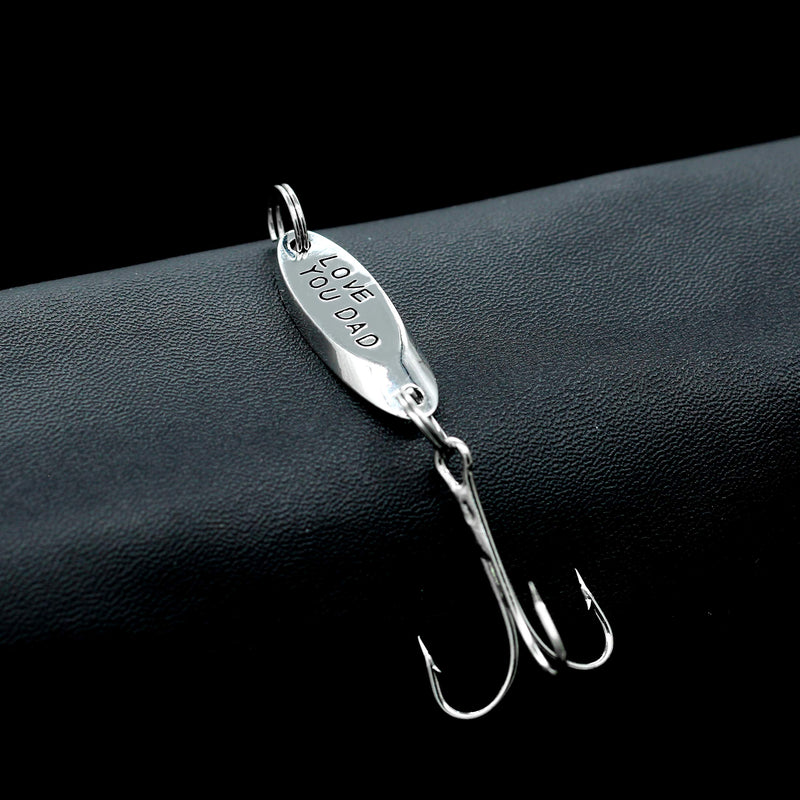 [AUSTRALIA] - Uloveido Stainless Steel Treble Fishhooks Fishing Circle Hooks with Gift Box for Men Husband Dad Christmas New Year Gift Y578 Love You Dad-style 1 