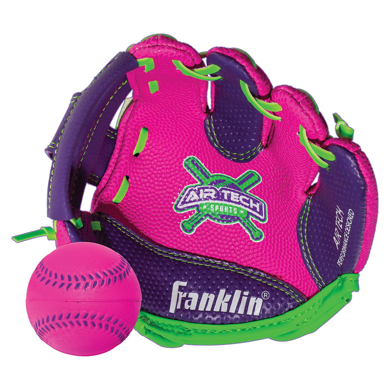 [AUSTRALIA] - Franklin Sports Air Tech Adapt Series 8.5" Teeball Glove: Right Handed Thrower Pink/Purple 