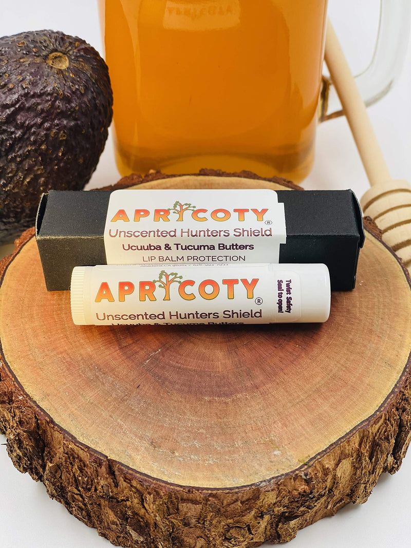 Apricoty"Unscented Hunters Shield" Ucuuba & Tucuma Butter, Lip Balm Protection - BeesActive Australia