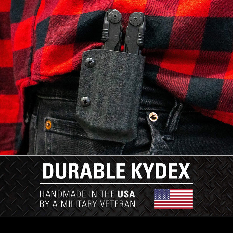 Clip & Carry Kydex Multitool Sheath for GERBER DIESEL ~ Made in USA (Multi-tool not included) Multi Tool Holder Holster (BLACK) Black - BeesActive Australia
