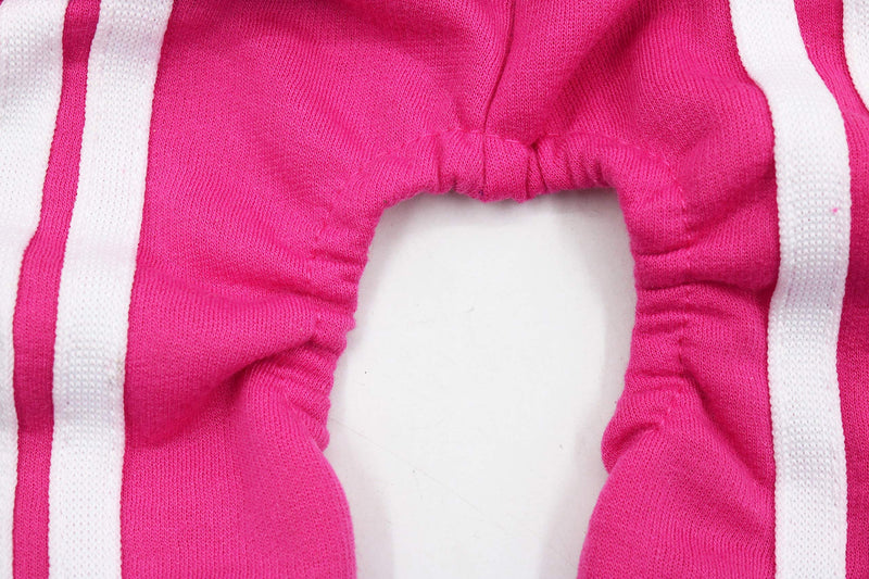 Pet Dog Outfits Small Medium Dogs Tracksuit Puppy Jumpsuit Fleece Dog Hoodies Boy Girl Dog Clothes X-Small Rose - BeesActive Australia