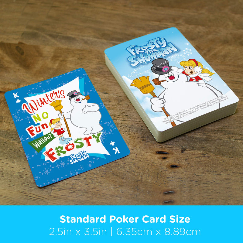 AQUARIUS Frosty the Snowman Playing Cards - Frosty Themed Deck of Cards for Your Favorite Card Games - Officially Licensed Frosty the Snowman Merchandise & Collectibles - BeesActive Australia