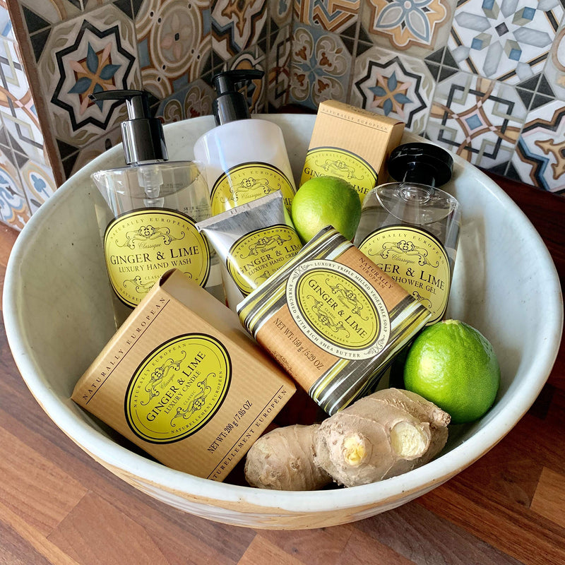 Naturally European Luxury Hand Cream Soothing and Caring - Ginger & Lime 1 x 75ml Lemon - BeesActive Australia