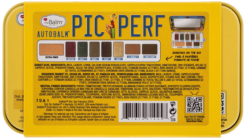 theBalm AutoBalm Shadow Palette with Primer, Matte and Shimmer Shadows Picture Perfect - BeesActive Australia