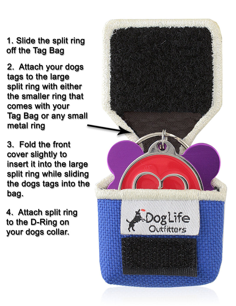 The Tag Bag - Dog Tag Silencer (Lets Play/Blue) Lets Play/Blue - BeesActive Australia