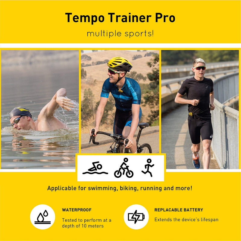 [AUSTRALIA] - FINIS Tempo Trainer Pro Audible Metronome Pacing Device Yellow/Blk Small 