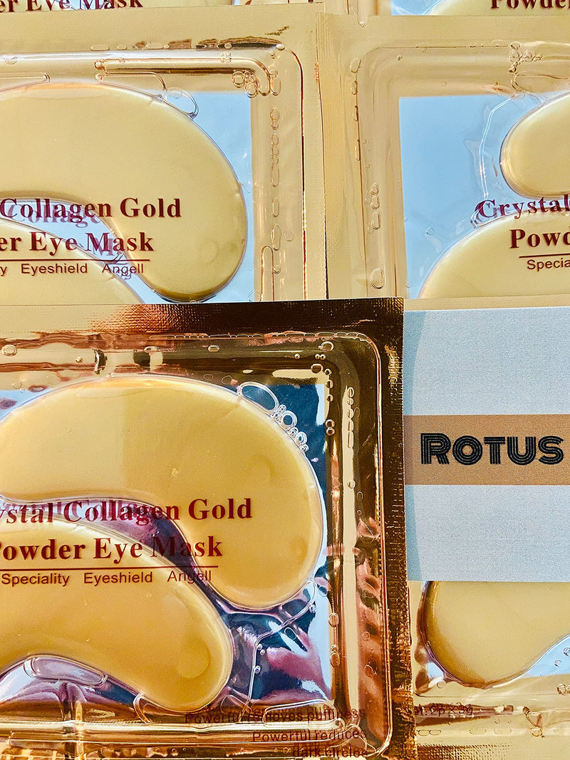 Rotus 30 Pairs 24K Gold Under Eye Mask Power Crystal Gel Collagen Masks, Great For Anti Aging, Dark Circles and Puffiness - BeesActive Australia