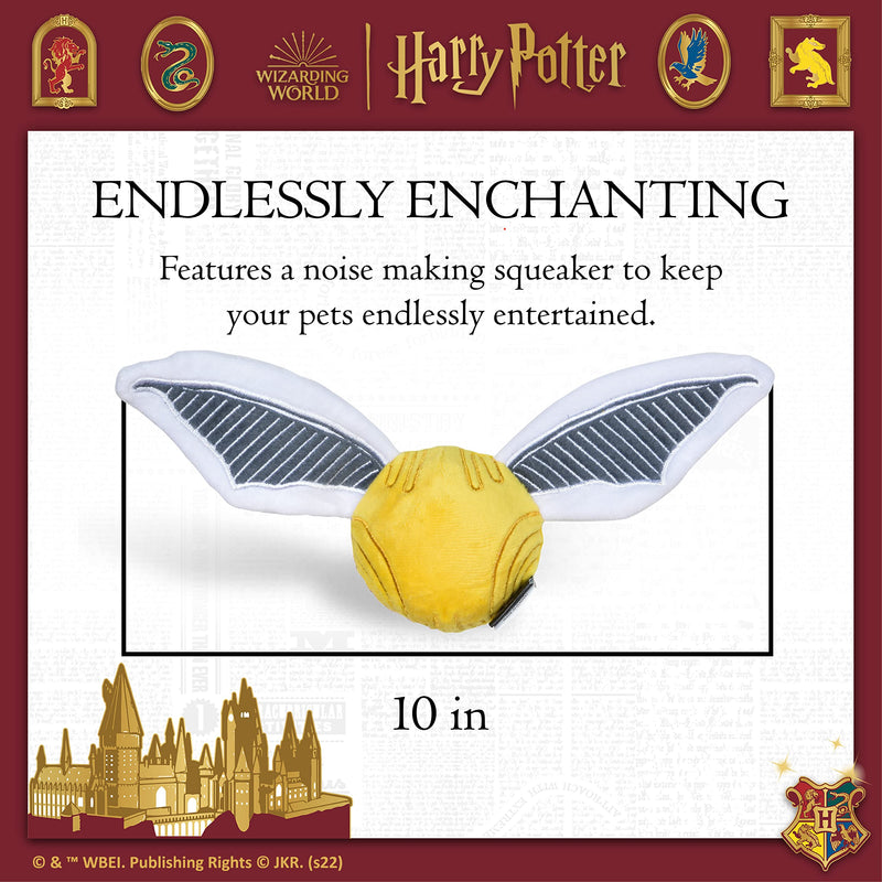Harry Potter Dog Toys - Hogwarts Toys for Dogs, Dog Chew Toys, Crinkle Dog Toys, Squeaky Dog Toys, Harry Potter Pet Toys, Plush Dog Toy for Pets, Dog Rope Toys, Dog Toys with Squeaker Snitch Plush Toy 10 inch - BeesActive Australia