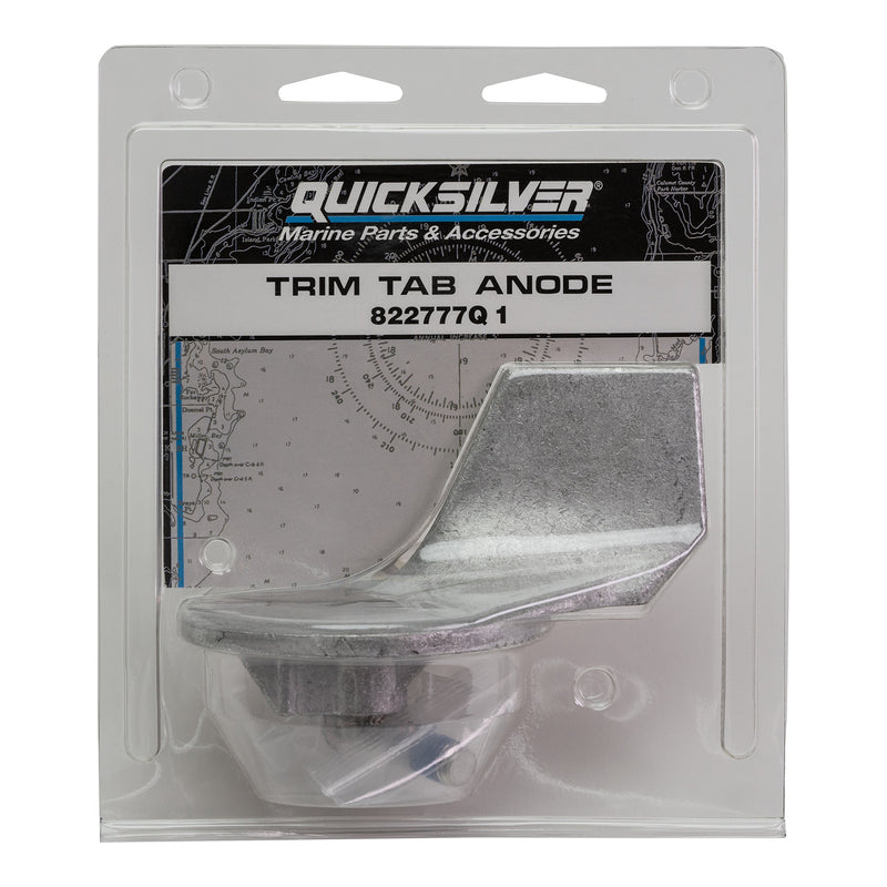 [AUSTRALIA] - Quicksilver 822777Q1 Aluminum Trim Tab Anode - Mercury or Mariner Outboards and MerCruiser Stern Drives Using High Rake Propellers 