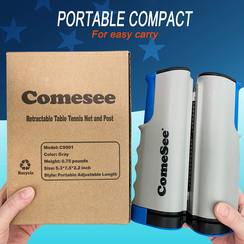 Comesee Retractable Ping Pong Net for Any Table, Table Tennis Nets and Posts Equipment for Replacement gray - BeesActive Australia