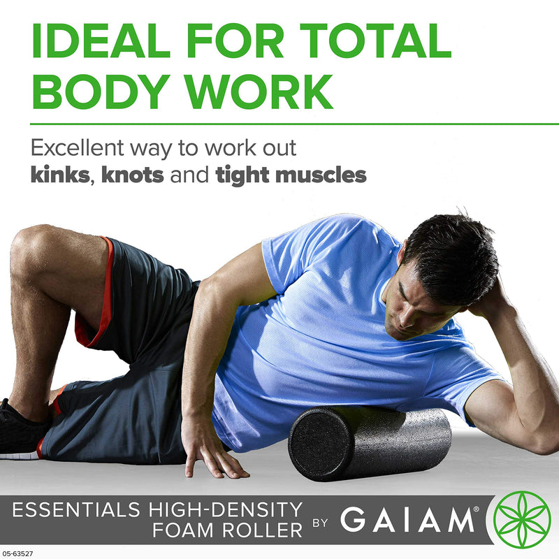 Gaiam Essentials Foam Roller, High Density Firm Deep Tissue Muscle Massager for Back Pain & Sore Muscles 18 Inch | Teal - BeesActive Australia