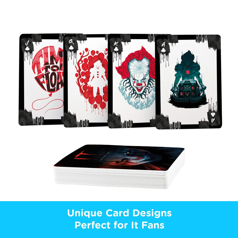 AQUARIUS IT Playing Cards - IT Movie Themed Deck of Cards for Your Favorite Card Games - Officially Licensed IT Merchandise & Collectibles - Poker Size with Linen Finish - BeesActive Australia