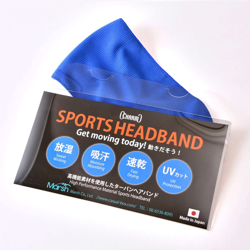 [AUSTRALIA] - CHARM Mens Headband Sports Womens Sweatband - Running Crossfit Sweat Wicking Hairband Black 