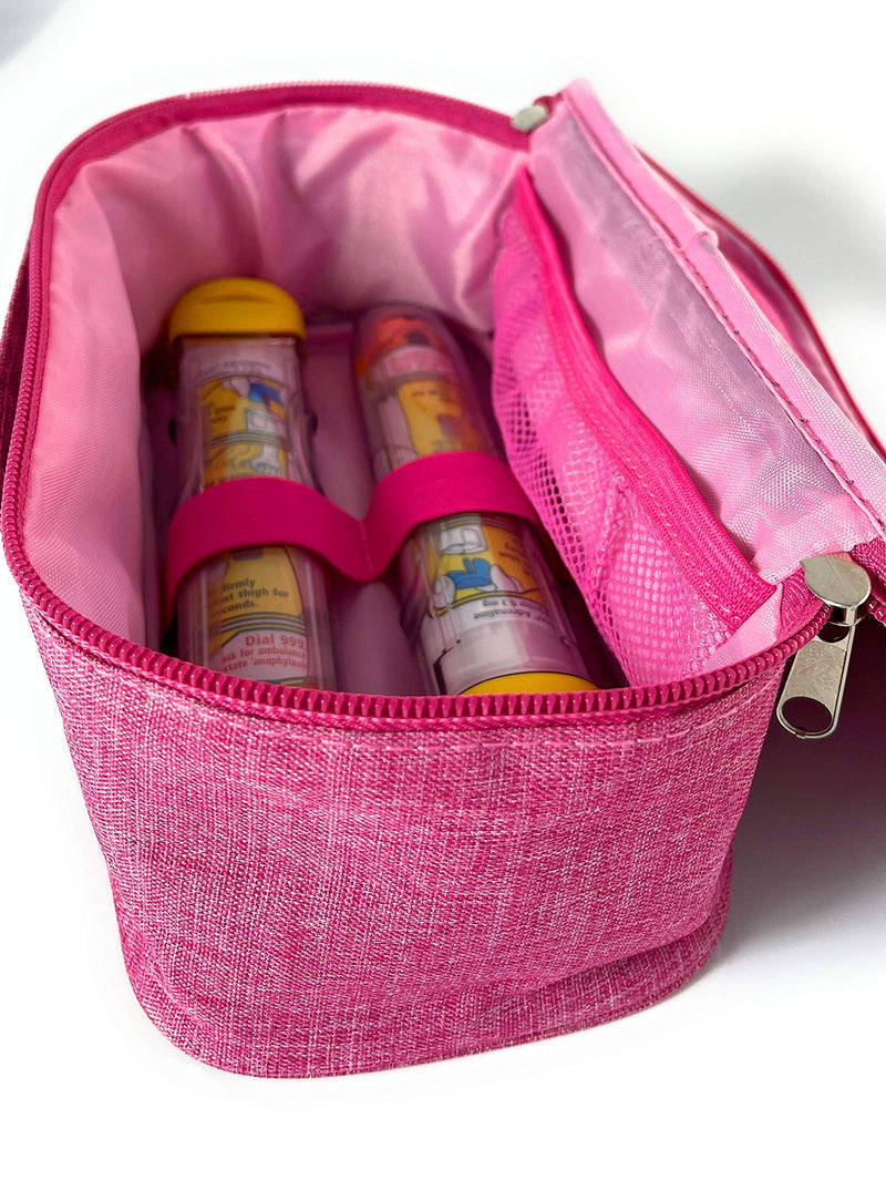 ICE Medical Pink Midi Epipen Syringe Asthma Medication Case/Bag - Allergies, Diabetes, Inhalers, Syringes, Insulin etc - BeesActive Australia
