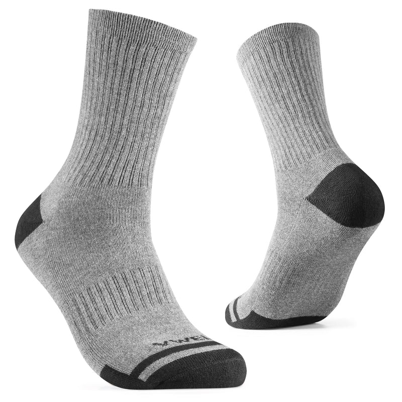 VWELL Mens Athletic Crew Socks , 8 Pairs Cotton Cushioned Moisture Control Work Boot Socks 7-10 Gray - BeesActive Australia