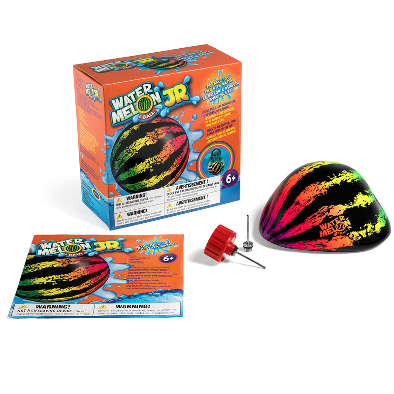 [AUSTRALIA] - Watermelon Ball JR - Pool Toy for Underwater Games - Durable Ball for Pool Football, Basketball & Rugby - Perfect for Water Parties - Fun for Adults & Kids Alike - 6.5" Fillable Pool Ball - Ages 6+ 
