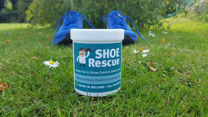 Shoe and foot powder 100g - Foot odour remover and eliminator - Developed by a registered podiatrist Shoe Rescue is a completely natural deodorant remedy to eliminate smelly shoes and feet - Contains beautiful essential oils Tea Tree Lavender and Peppe... - BeesActive Australia