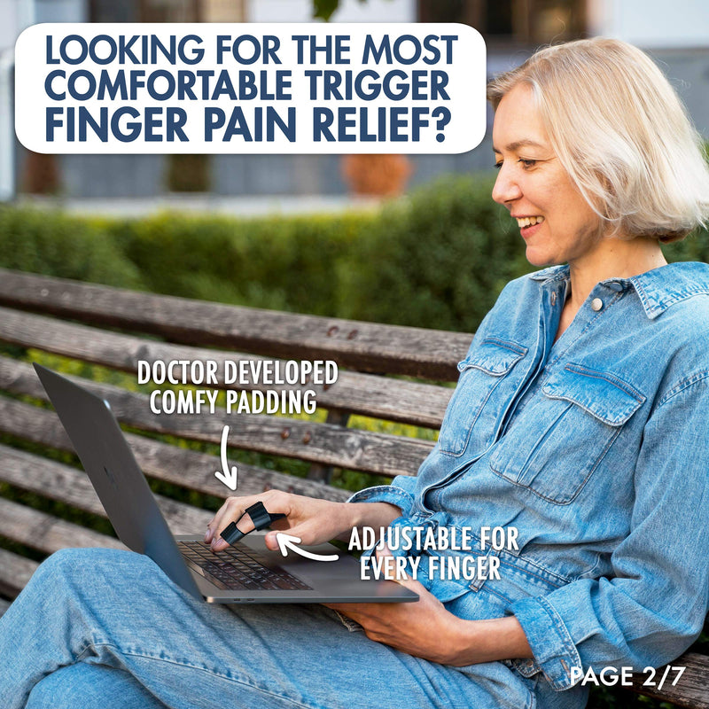 Dr. Frederick's Original Trigger Finger Splint - 2 Pieces - Doctor-Developed Design Fits Index Finger - Middle Finger - Ring Finger 1 Pack (2 Splints) - BeesActive Australia