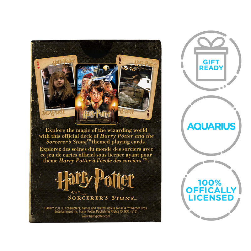 [AUSTRALIA] - AQUARIUS Harry Potter Playing Cards - Sorcerer's Stone Deck of Cards for Your Favorite Card Games - Officially Licensed Harry Potter Merchandise & Collectibles - Poker Size with Linen Finish 