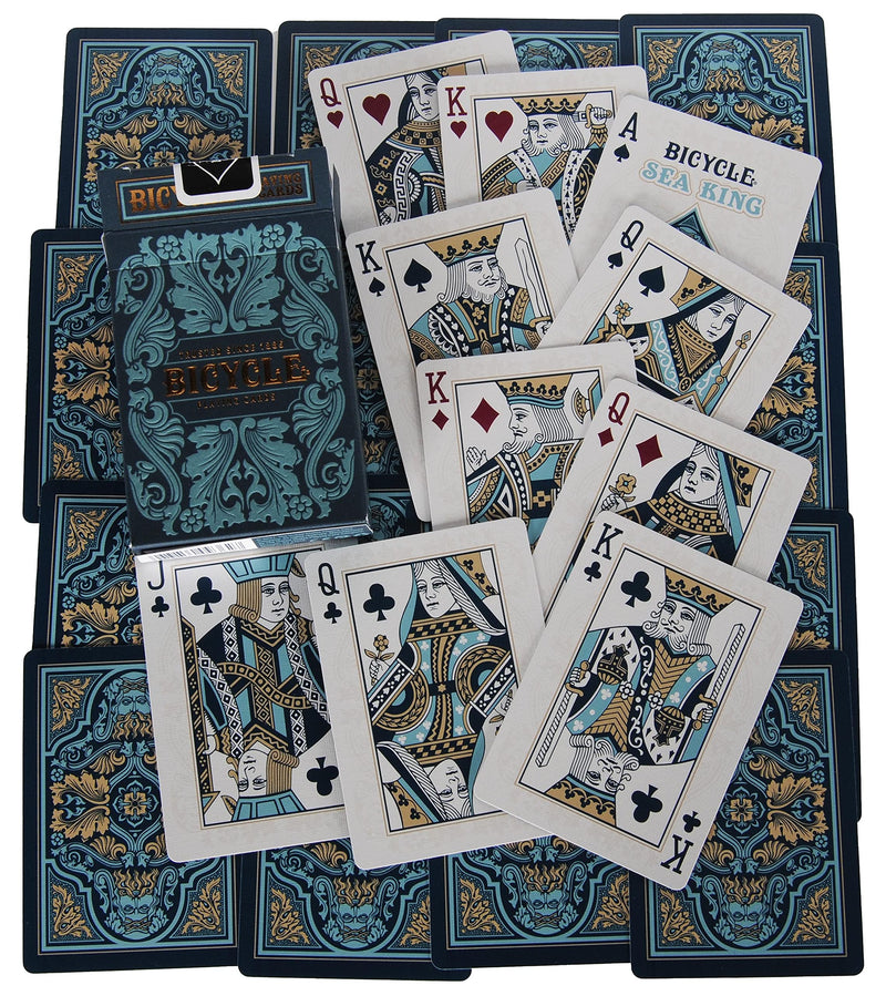 Playing Card Custom Bundle - Bicycle Fyrebird, Aviary, Dark Mode & Sea King with Orange Mesh Storage Pouch - BeesActive Australia