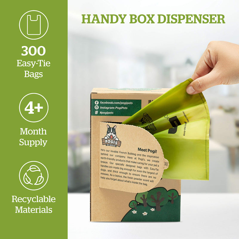 Pogi's 300 Unscented Dog Poop Bags w/ Handles and 100 Plant-based Grooming Wipes Bundle - BeesActive Australia