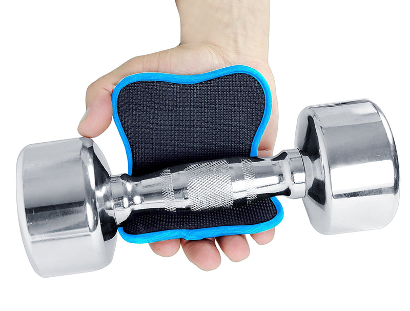 Original Lifting Grips The Alternative to Gym Workout Gloves Comfortable & Light Weight Grip Pad for Men & Women That Want to Eliminate Sweaty Hands Gym Gloves (Single Pair) Neoprene Grips Blue - BeesActive Australia