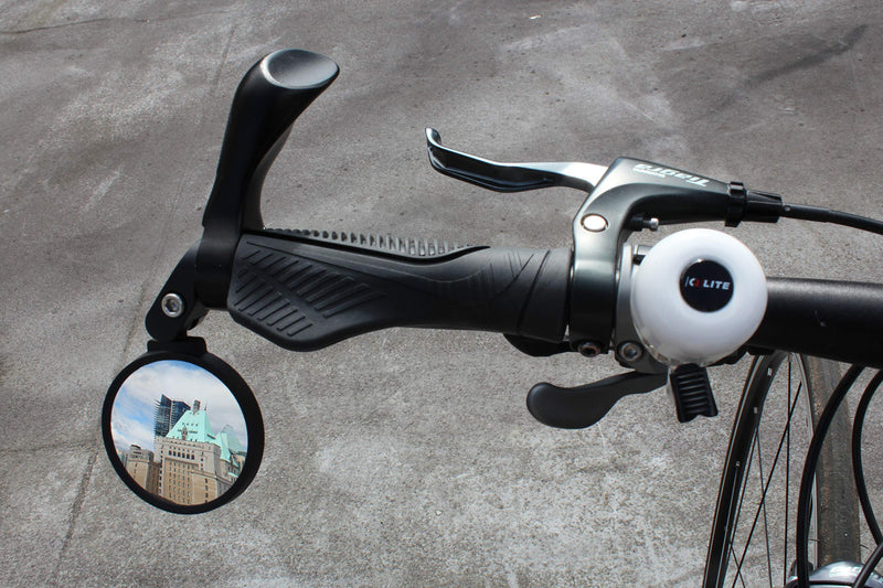 Hafny Bar End Bike Mirror, Stainless Steel Lens, Safe Rearview Mirror Black 62 Diameter - BeesActive Australia