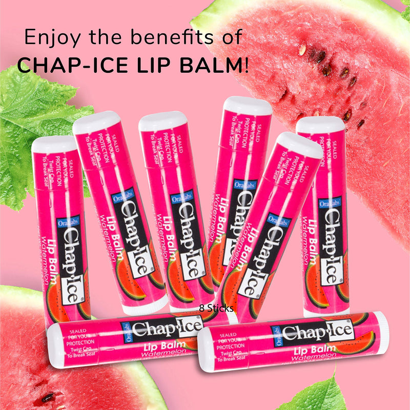 CHAP-ICE Watermelon Lip Balm, 8 Count - BeesActive Australia