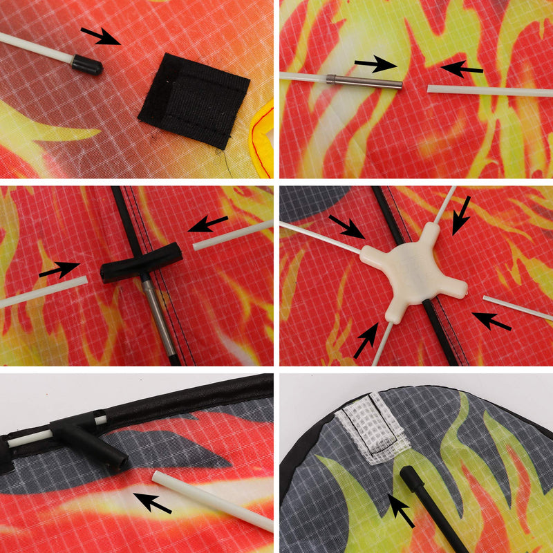 JEKOSEN Phoenix Huge Kite for Kids and Adults Easy to Fly Single Line String with Tail for Beach Trip Park Family Outdoor Games and Activities - BeesActive Australia
