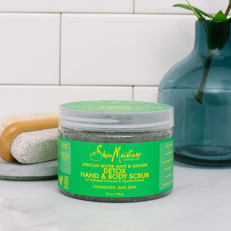 Shea Moisture African Wild Water Mint Detox & Stimulate Hand & Body Scrub - BeesActive Australia