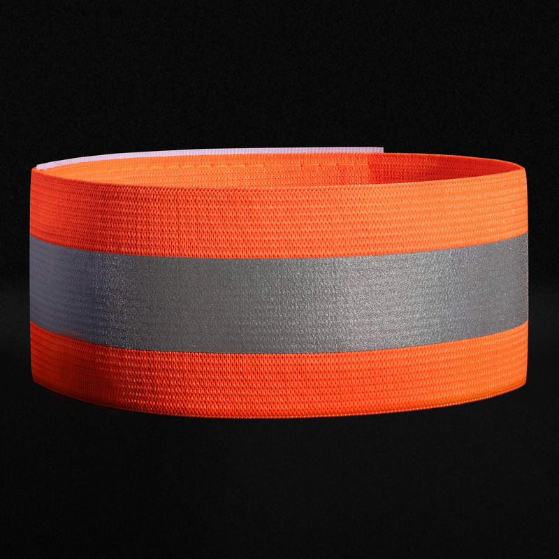kwmobile 6X Reflective Armbands - High Visibility Outdoor Reflective Bands for Jogging Cycling Walking - Reflector Strap for Arm Leg Ankle Wrist Orange - BeesActive Australia