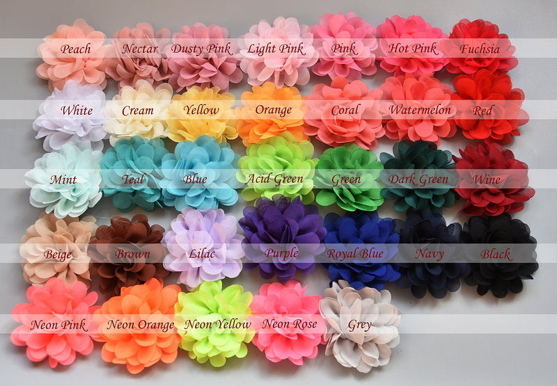 PrettyBoutique Girls Kids Women Chiffon Flower Hair Band Ponio Elastic Ponytail Bobble Accessories (7cm, Acid Green) 2.75 Inch (Pack of 1) - BeesActive Australia