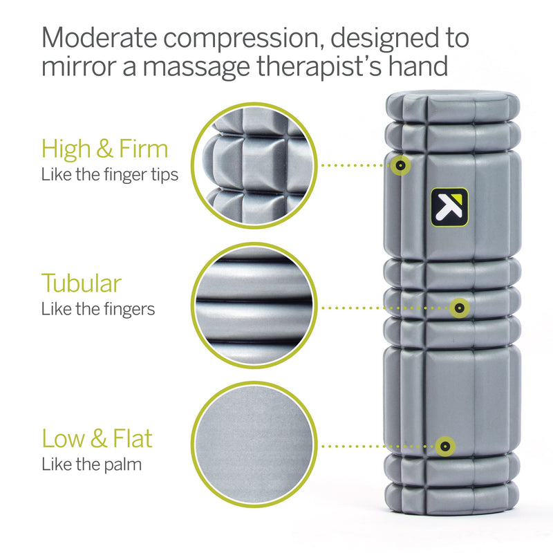 Trigger Point Performance CORE Foam Roller Multi-Density Solid Gray 12-Inch - BeesActive Australia