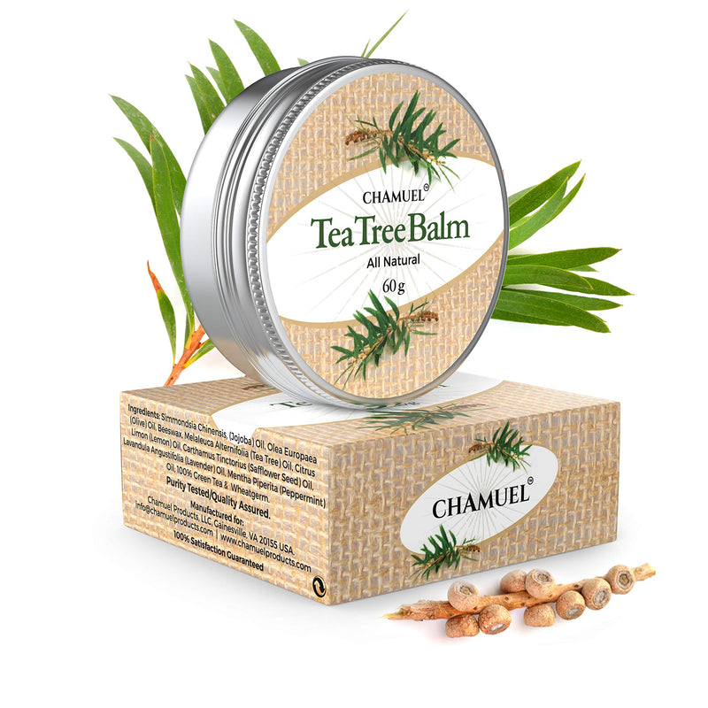 TEA TREE OIL BALM -100% All Natural | Great Cream for Soothing Skin Irritations like Eczema, Psoriasis, Rashes, Jock Itch, Folliculitis, Acne, Itches, Dry Chapped Skin, Heels, Cuticles, Hemorrhoids, Saddle Sores and more! - BeesActive Australia