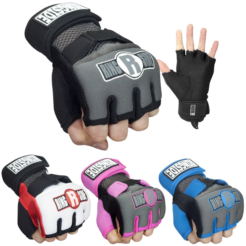 [AUSTRALIA] - Ringside Gel Boxing MMA Hand Wraps Medium Grey/Black 