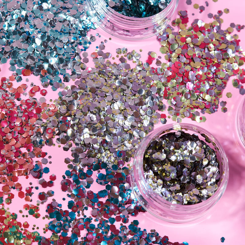 Mystic Bio Biodegradable Eco Chunky Glitter by Moon Glitter - 100% Cosmetic Bio Glitter for Face, Body, Nails, Hair and Lips - 3g - Champagne - BeesActive Australia