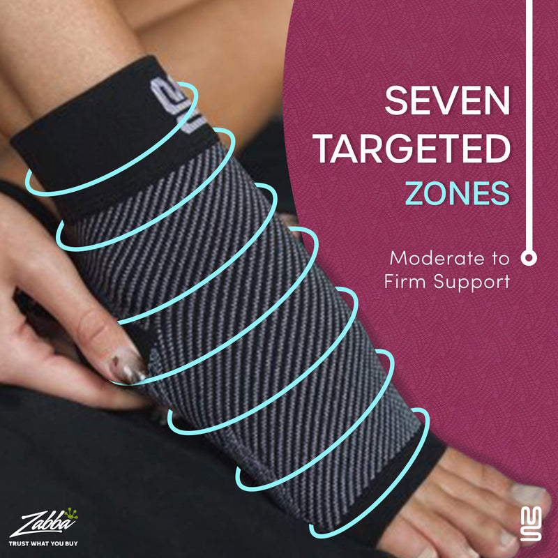 Modetro Socks - 1 ﻿Pair(s) of Ankle Compression Socks for Ankle Support & Foot Discomfort Relief, Dotted Black - Small/ Medium S/M ( 1 Pair ) - BeesActive Australia