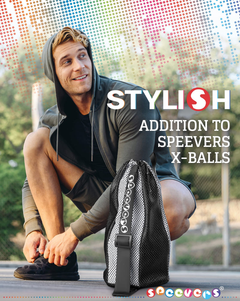 New Mesh Bag For Swimming Gear - 7 Colorful Swimming Bags For Swimmers - Unisex Swim Mesh Bag for Men Women - 35L Mesh Drawstring Backpack with Handle (Xbag Light - Black / White) Xbag Light Black - White - BeesActive Australia