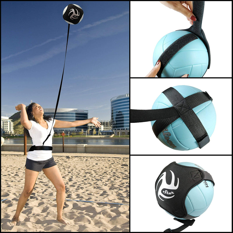 Volleyball Training Equipment Aid - Practice Your Serving, Setting & Spiking with Ease, Great Solo Serve & Spike Trainer for Beginners & Pro, Perfect Volleyball Gift, Choose The Right Bundle for You Black&White Volleyball Training Kit - BeesActive Australia