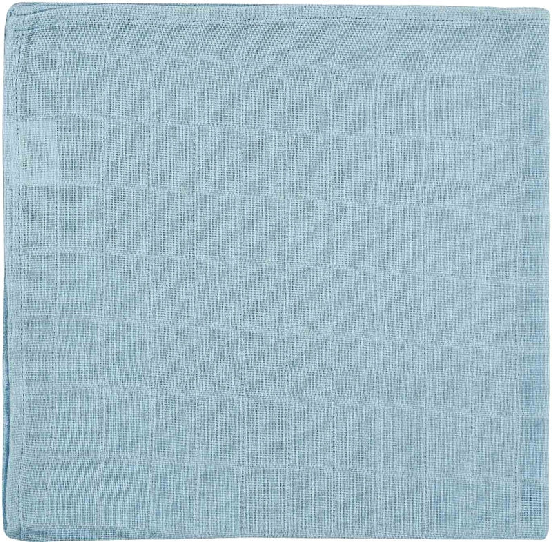 (6 X Blue) Premium Quality Baby Muslin Squares 100% Cotton, 72cm X 72cm, Supersoft, Made in EU - BeesActive Australia